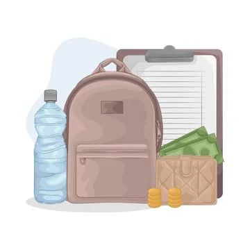 Backpack Illustration Illustrazione stock