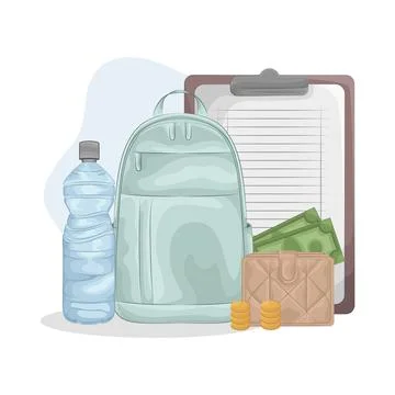 Backpack Illustration Illustrazione stock