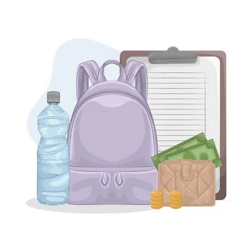 Backpack Illustration Illustrazione stock