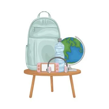 Backpack Illustration Illustrazione stock