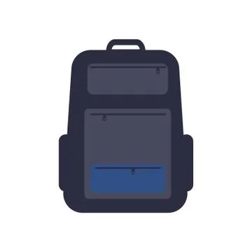 Backpack isolated on white background. Solid and flat style trendy modern vector イラスト素材