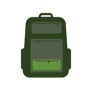 Backpack isolated on white background. Solid and flat style trendy modern vector Illustrazione stock