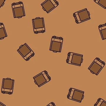 Backpack japanese school vector seamless pattern Stock Illustration
