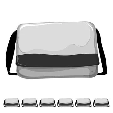 Backpack laptop bag cartoon vector graphic Stock Illustration