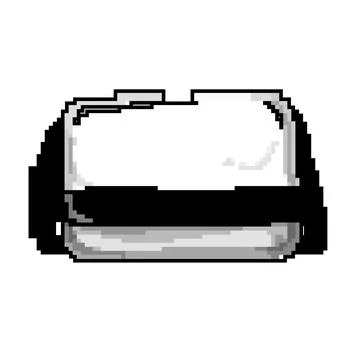 Backpack laptop bag game pixel art vector illustration Stock Illustration