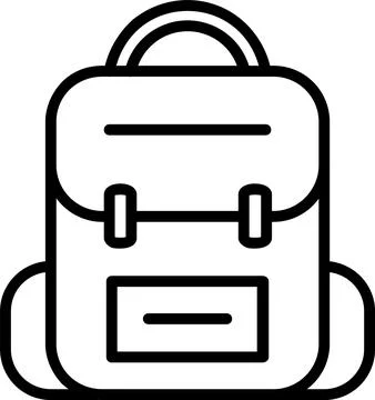 Backpack Line Icon Design Illustrazione stock