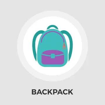 Backpack line icon Stock Illustration