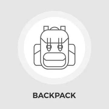 Backpack line icon 스톡 일러스트