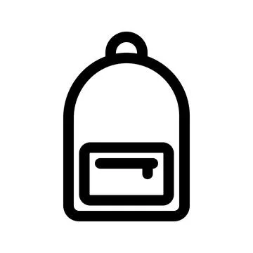 Backpack line icon. Vector graphics Stock Illustration