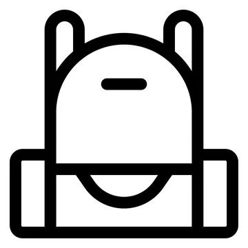 Backpack line icon vector illustration isolated on white background 스톡 일러스트