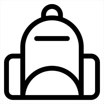 Backpack line icon vector illustration isolated on white background Ilustración de archivo