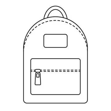 Backpack linear icon isolated Stock Illustration