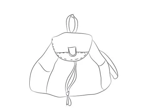 Backpack lines, vector Stock Illustration