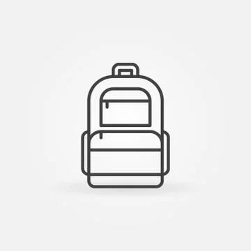 Backpack logo Illustrazione stock