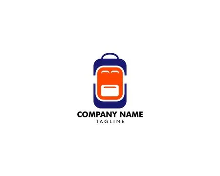 Backpack Logo Template Vector Icon Illustration Design Stock Illustration