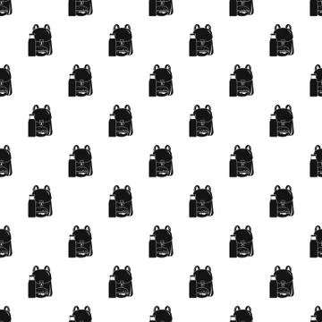Backpack milk burger pattern seamless vector 库存插图