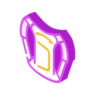Backpack motorcycle isometric icon vector illustration Stock Illustration