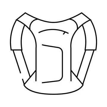 Backpack motorcycle line icon vector illustration Stock Illustration