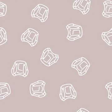 Backpack motorcycle line vector seamless pattern Illustrazione stock