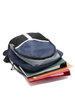 Backpack packed Stock Photos
