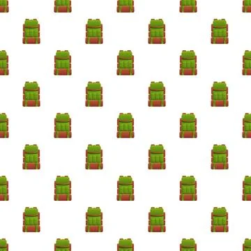 Backpack pattern for adventure travel and hiking 库存插图