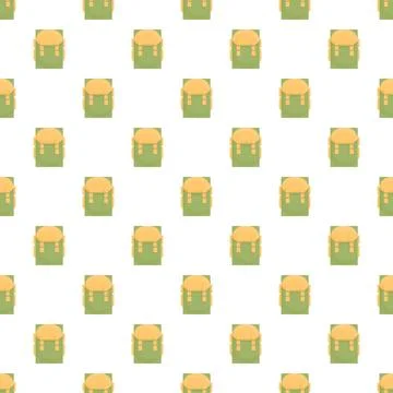 Backpack pattern for adventure travel and outdoor activities 库存插图