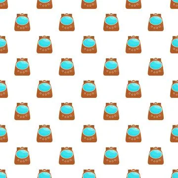 Backpack pattern creating seamless travel and adventure background イラスト素材