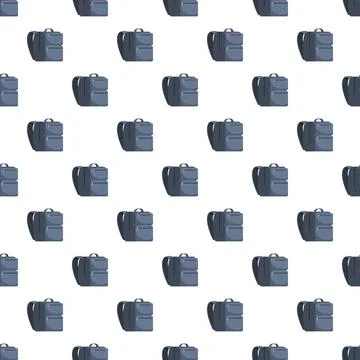 Backpack pattern creating seamless travel background illustration Stock Illustration
