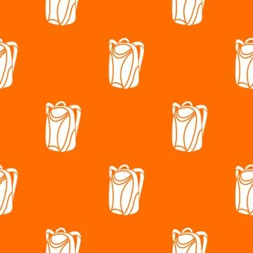 Backpack pattern orange 스톡 일러스트