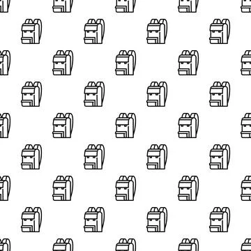 Backpack pattern representing school, travel, and education concepts 库存插图
