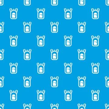 Backpack pattern seamless blue 스톡 일러스트
