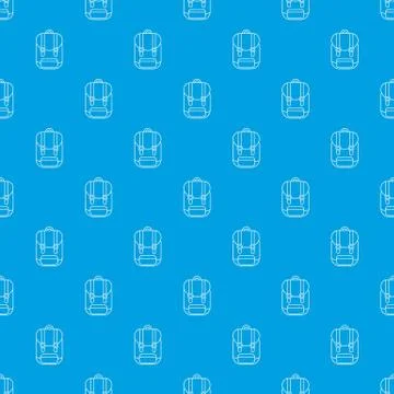 Backpack pattern seamless blue Illustrazione stock