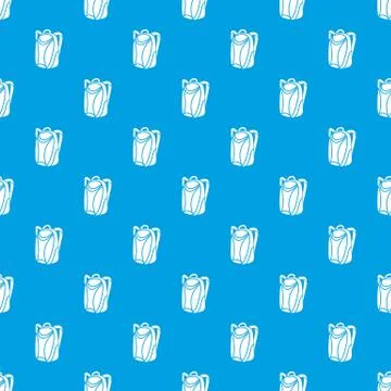 Backpack pattern seamless blue 스톡 일러스트