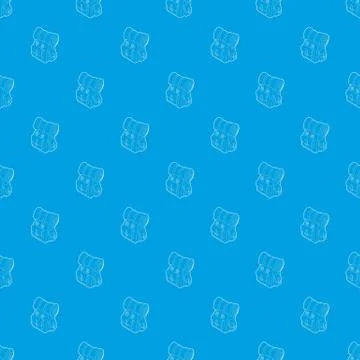 Backpack pattern seamless blue 库存插图