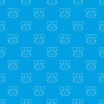 Backpack pattern seamless blue イラスト素材