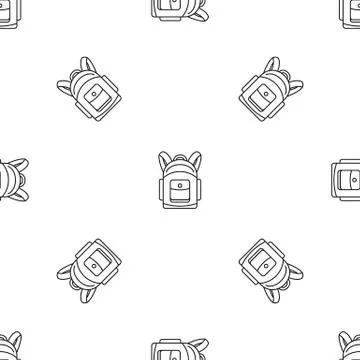 Backpack pattern seamless vector 库存插图