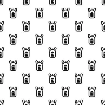 Backpack pattern, simple style Illustrazione stock