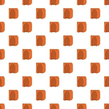 Backpack pattern for travel school accessories background Illustrazione stock