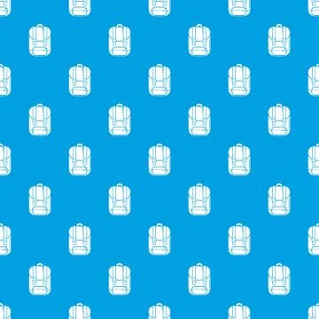 Backpack pattern vector seamless blue Illustrazione stock
