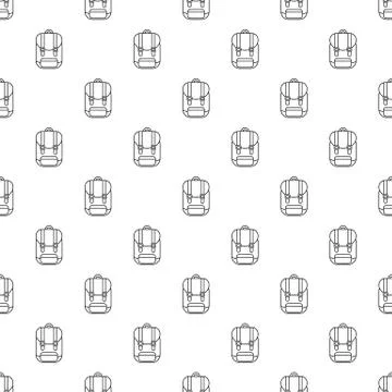 Backpack pattern vector seamless Illustrazione stock