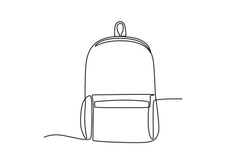 A backpack with a pocket in front of it Stock Illustration