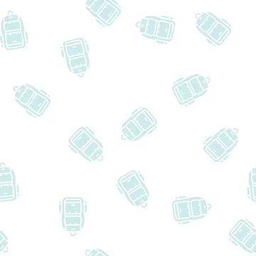 Backpack rucksack glyph seamless pattern 库存插图