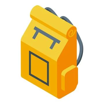 Backpack rucksack icon isometric vector. Courier sack Illustrazione stock