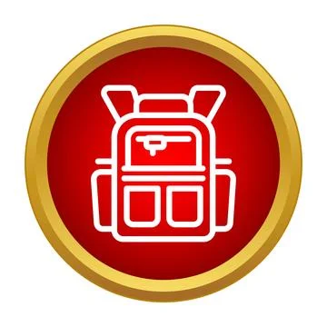 Backpack rucksack icon representing travel and adventure Stock Illustration