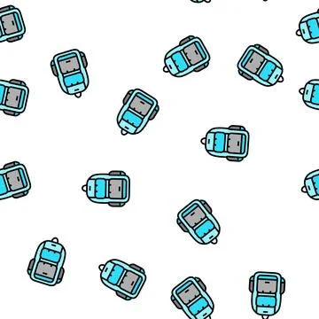 Backpack rucksack vector seamless pattern 库存插图