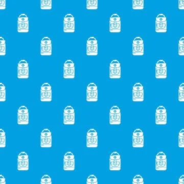 Backpack schoolboy pattern vector seamless blue 스톡 일러스트