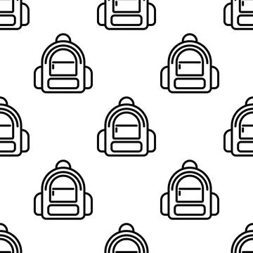 Backpack seamless pattern vector illustration 库存插图