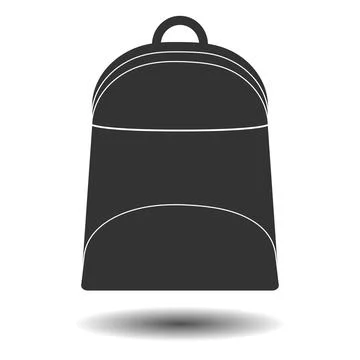 Backpack with shadow. Logo Illustrazione stock