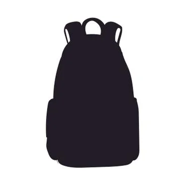 Backpack silhouette, vector, Stockillustratie