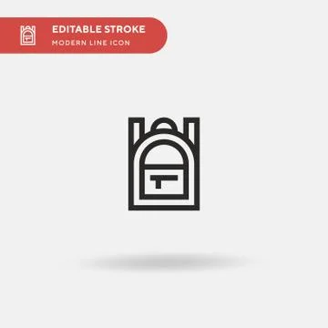 Backpack Simple vector icon. Illustration symbol design template for web mobi Stockillustratie
